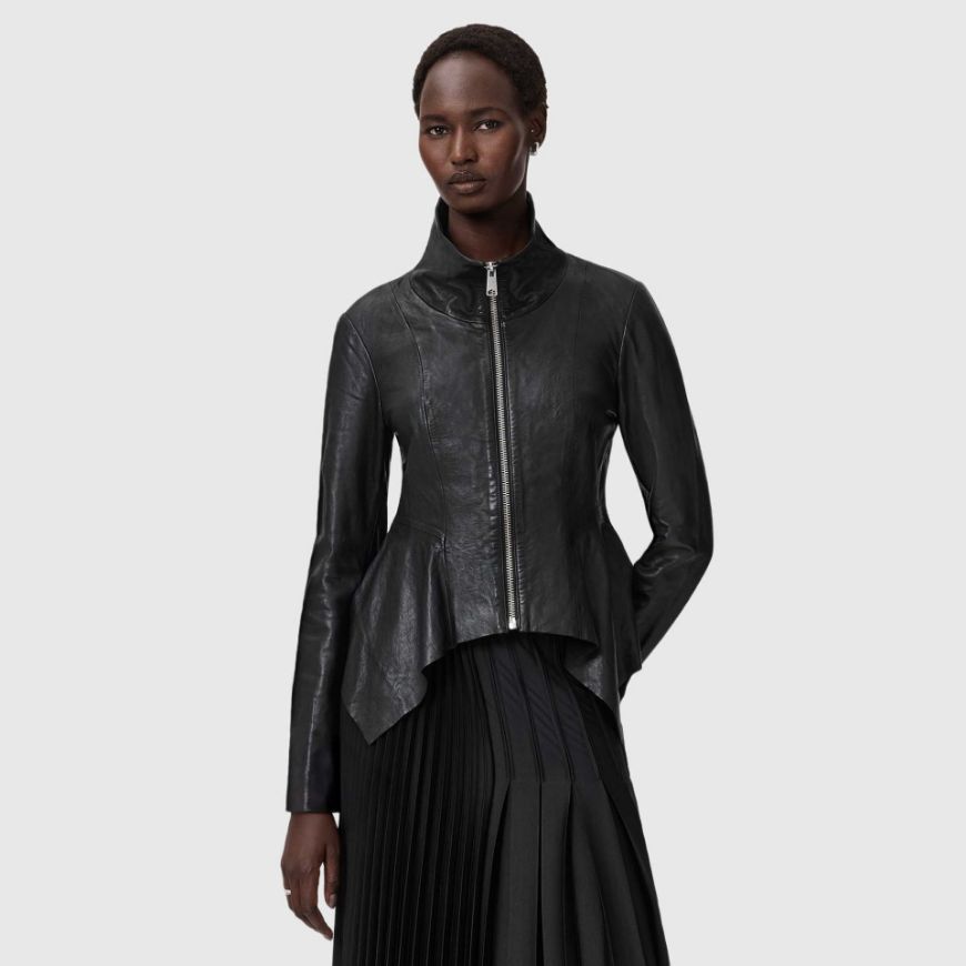 Picture of ALLSAINTS WOMEN'S GRACE BIKER IN BLACK