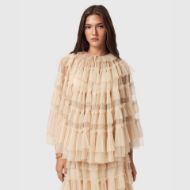 Picture of ALLSAINTS WOMEN'S AUDE RUFFLE CAPE IN BLUSH PINK 1