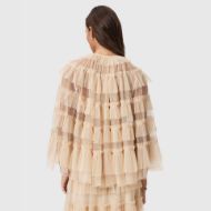 Picture of ALLSAINTS WOMEN'S AUDE RUFFLE CAPE IN BLUSH PINK 3