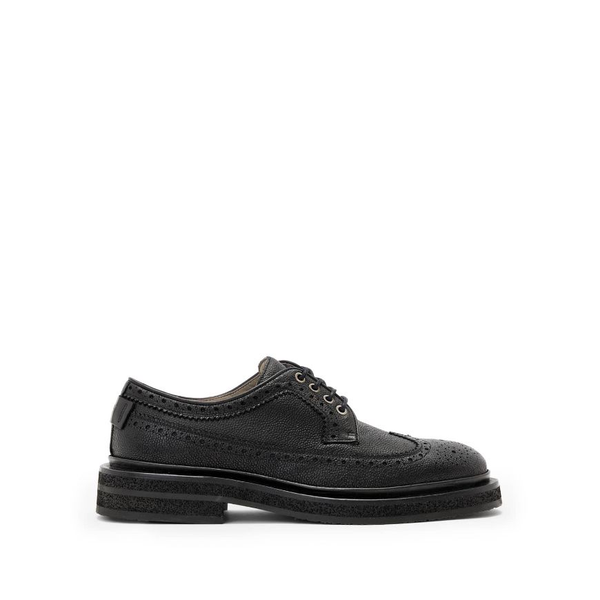 Picture of ALLSAINTS MEN'S ESCHER BROGUE IN BLACK GRAIN