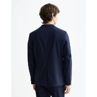 Picture of SCOTCH&SODA MEN'S CORE - UNCONSTRUCTED PEAK LAPEL COOL-WOOL BLAZER IN NAVY 5