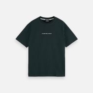 Picture of SCOTCH&SODA MEN'S CORE - LOGO FRONT CHEST T-SHIRT IN DARK GREEN 1