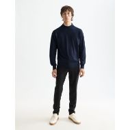 Picture of SCOTCH&SODA MEN'S CORE - MOTT - TAILORED KNITTED YARN DYED CHINO IN BLACK 7