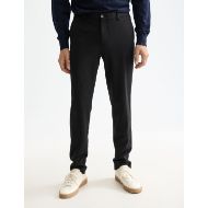 Picture of SCOTCH&SODA MEN'S CORE - MOTT - TAILORED KNITTED YARN DYED CHINO IN BLACK 4