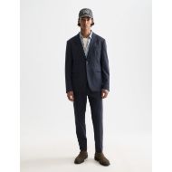 Picture of SCOTCH&SODA MEN'S TAILORED NOTCH LAPEL YARN DYED JERSEY REGULAR-FIT BLAZER IN NAVY 7