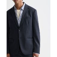 Picture of SCOTCH&SODA MEN'S TAILORED NOTCH LAPEL YARN DYED JERSEY REGULAR-FIT BLAZER IN NAVY 6