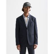 Picture of SCOTCH&SODA MEN'S TAILORED NOTCH LAPEL YARN DYED JERSEY REGULAR-FIT BLAZER IN NAVY 4