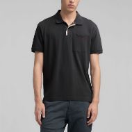 Picture of REPLAY MEN'S PIQUÉ POLO-SHIRT WITH CHEST POCKET IN BLACK 1