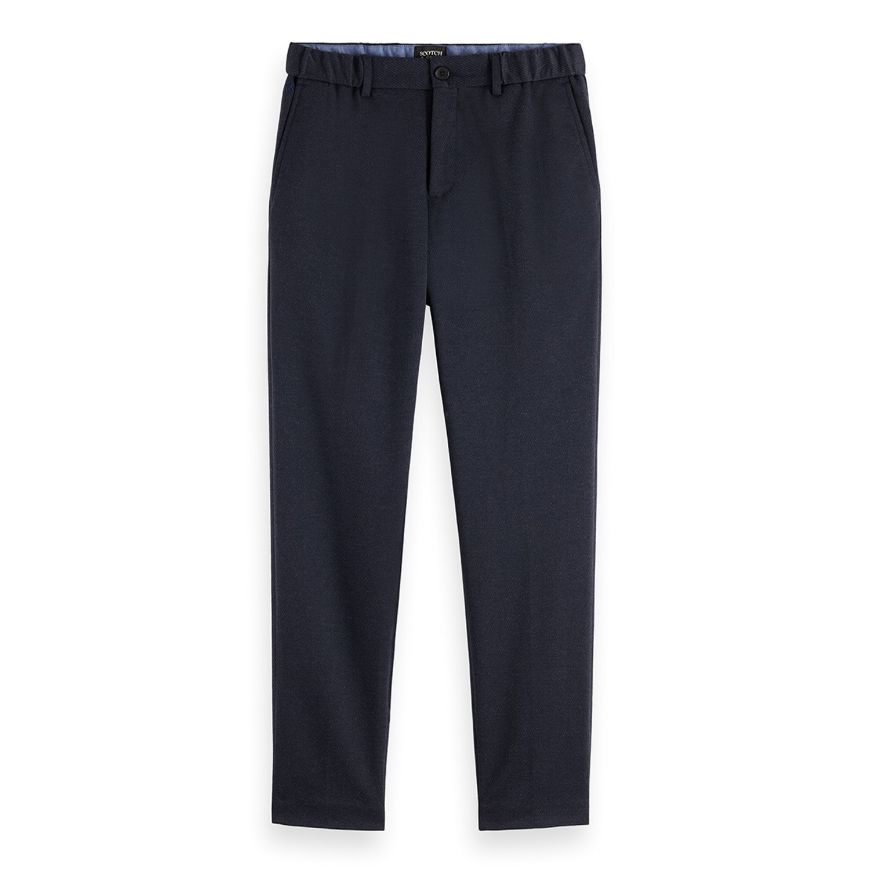 Picture of SCOTCH&SODA MEN'S FINCH TAILORED JERSEY YARN-DYED TAPERED JOGGER IN NAVY