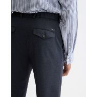 Picture of SCOTCH&SODA MEN'S FINCH TAILORED JERSEY YARN-DYED TAPERED JOGGER IN NAVY 6