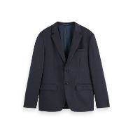 Picture of SCOTCH&SODA MEN'S TAILORED NOTCH LAPEL YARN DYED JERSEY REGULAR-FIT BLAZER IN NAVY 1