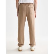Picture of SCOTCH&SODA MEN'S SEASONAL CORE LOGO BADGE REGULAR-FIT SWEATPANTS IN LIGHT PASTEL BROWN 5