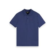 Picture of SCOTCH&SODA MEN'S SEASONAL CORE PIQUE CHEST LOGO POLO IN NAVY 1