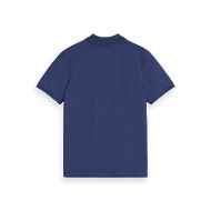 Picture of SCOTCH&SODA MEN'S SEASONAL CORE PIQUE CHEST LOGO POLO IN NAVY 2