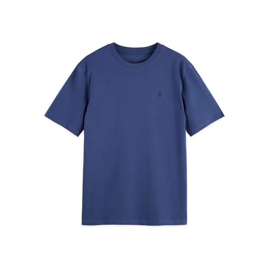 Picture of SCOTCH&SODA MEN'S SEASONAL CORE CHEST LOGO REGULAR-FIT T-SHIRT IN NAVY