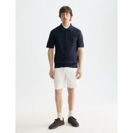 Picture of SCOTCH&SODA MEN'S CORE - STRUCTURED KNITTED REGULAR-FIT POLO IN NAVY 7