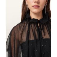 Снимка на ALLSAINTS ДАМСКИ ТОП SEZ EMBELLISHED TULLE CAPE В ЧЕРНО 7