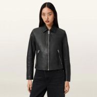 Picture of ALLSAINTS WOMEN'S DANBURY BIKER IN BLACK 1