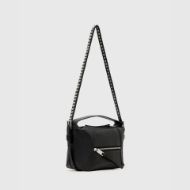 Picture of ALLSAINTS WOMEN'S VEGA EMBROIDERED GRAB BAG IN BLACK 2