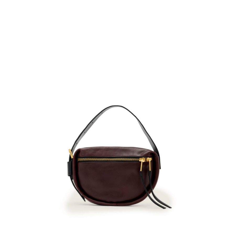 Picture of ALLSAINTS WOMEN'S NOEMIE MINI SHOULDER IN PORT RED