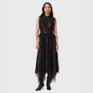 Picture of ALLSAINTS WOMEN'S LOLA TULLE DRESS IN METALLIC GOLD 1