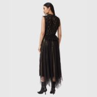 Picture of ALLSAINTS WOMEN'S LOLA TULLE DRESS IN METALLIC GOLD 2