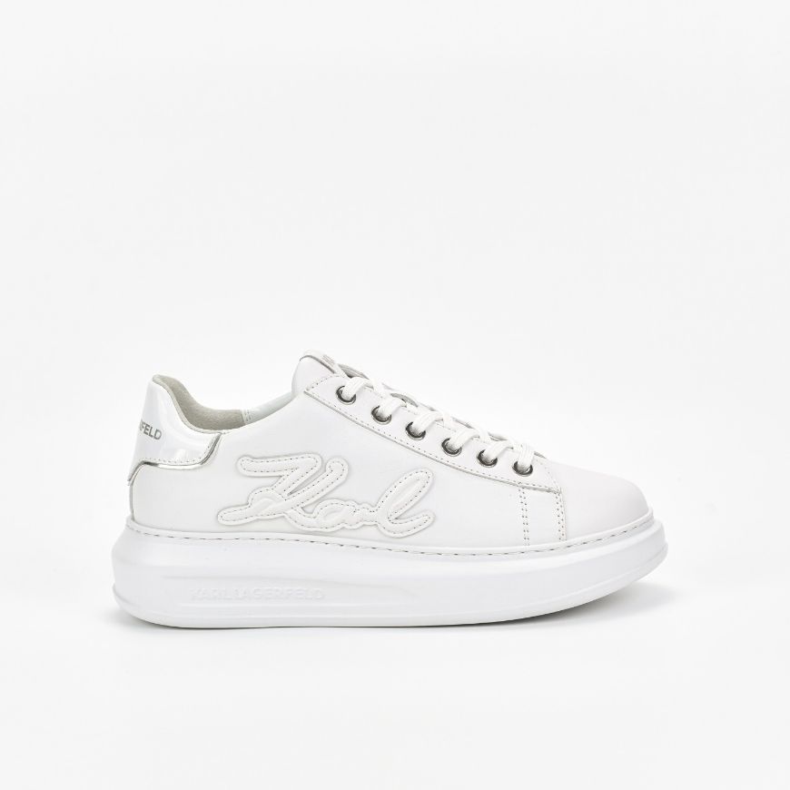 Снимка на KARL LAGERFELD ДАМСКИ СПОРТНИ ОБУВКИ KAPRI SIGNIA EMBOSS LO LACE В БЯЛО / МОНО