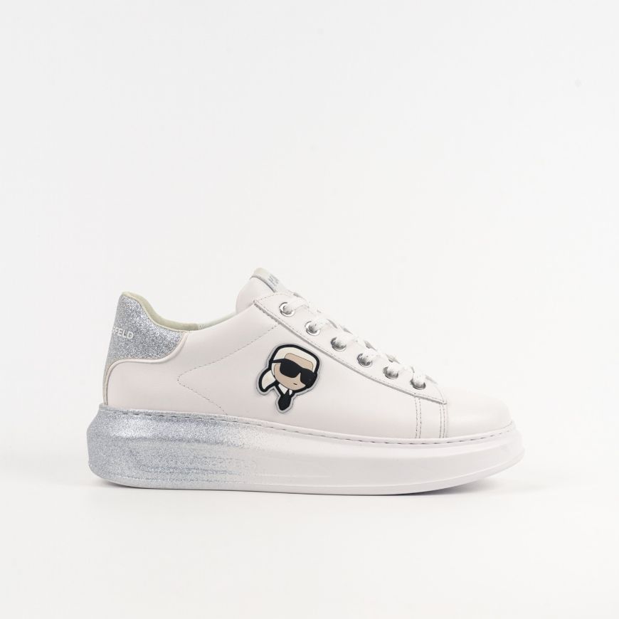 Снимка на KARL LAGERFELD ДАМСКИ СПОРТНИ ОБУВКИ KAPRI OMBRE NFT LO LACE В БЯЛО И СРЕБРИСТО