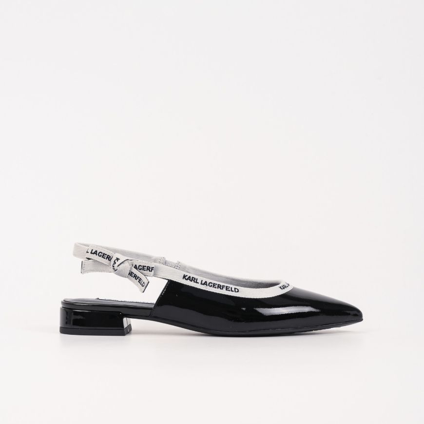 Picture of KARL LAGERFELD WOMEN'S KERRIE RIBBON SLINGBACK IN BLACK