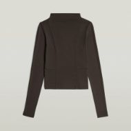 Picture of G-STAR WOMEN'S DRAPE JERSEY SLIM TOP IN GANACHE 6