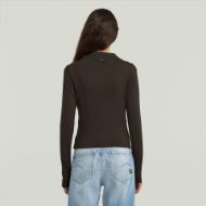 Picture of G-STAR WOMEN'S DRAPE JERSEY SLIM TOP IN GANACHE 2