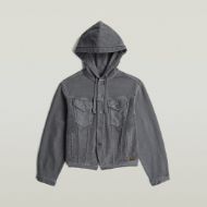 Снимка на G-STAR ДАМСКИ СУИТШЪРТ WASHED HOODED SWEATER JACKET В GRANITE GD 7