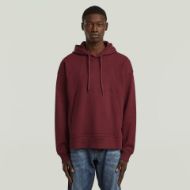 Picture of G-STAR MEN'S A LINE LOOSE HOODED SWEATER IN PORT RED 1