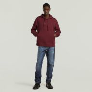 Picture of G-STAR MEN'S A LINE LOOSE HOODED SWEATER IN PORT RED 4