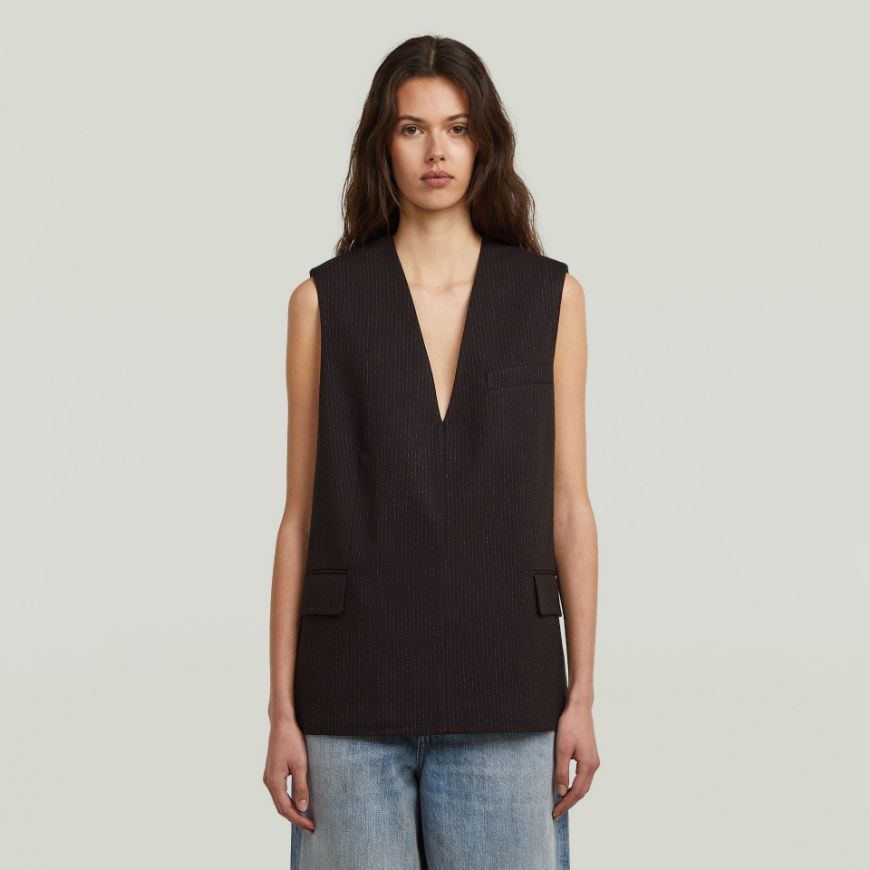 Снимка на G-STAR ДАМСКА ЖИЛЕТКА BLAZER TOP В ЧЕРНО НА РАЙЕ