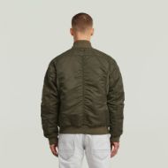 Picture of G-STAR MEN'S GA-1 LIGHTWEIGHT PADDED BOMBER IN COATED SHADOW OLIVE 2