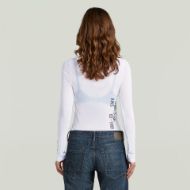 Picture of G-STAR WOMEN'S STENCIL GR BOAT SLIM T IN WHITE 2