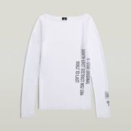 Picture of G-STAR WOMEN'S STENCIL GR BOAT SLIM T IN WHITE 6