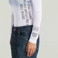 Picture of G-STAR WOMEN'S STENCIL GR BOAT SLIM T IN WHITE 3