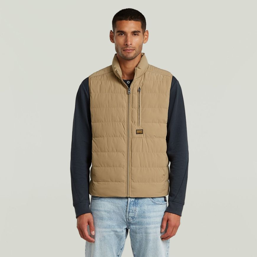 Picture of G-STAR MEN'S FOUNDATION LINER VEST IN SAFARI