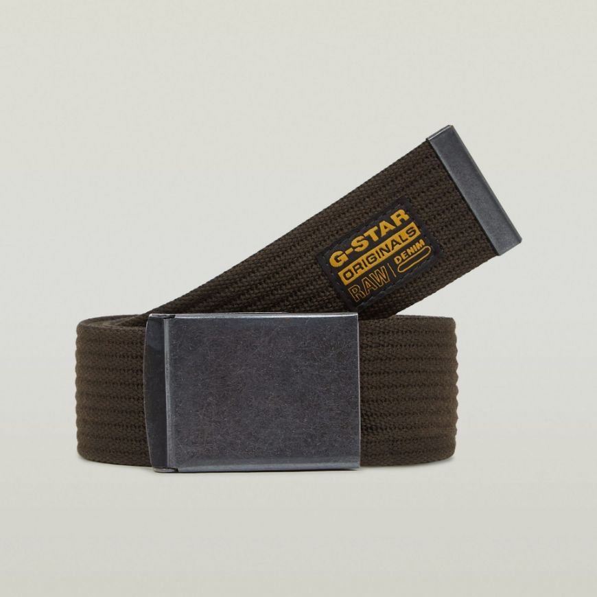 Picture of G-STAR MEN'S WEBBING BELT IN BLACK METAL/JAVA