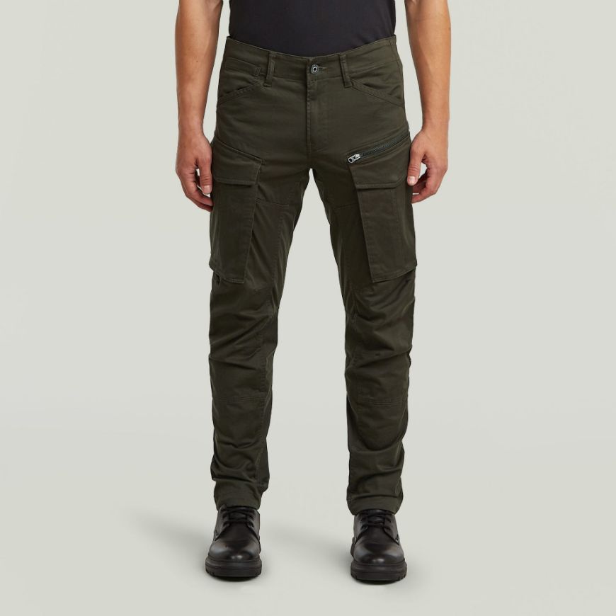 Picture of G-STAR MEN'S ROVIC ZIP 3D REGULAR TAPERED PANTS IN ASFALT