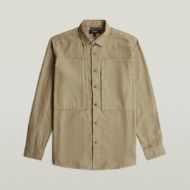 Picture of G-STAR MEN'S PANELLED POCKET REGULAR SHIRT IN SAFARI GD 6