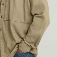 Picture of G-STAR MEN'S PANELLED POCKET REGULAR SHIRT IN SAFARI GD 3