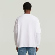 Picture of G-STAR MEN'S DOUBLE SLEEVE LOOSE T-SHIRT IN WHITE 2