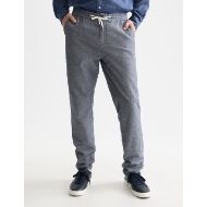 Picture of SCOTCH&SODA MEN'S SEASONAL CORE WARREN COTTON LINEN JOGGER IN NAVY 4