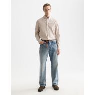 Picture of SCOTCH&SODA MEN'S SEASONAL CORE SOLID OXFORD REGULAR-FIT SHIRT IN MEDIUM BEIGE 7