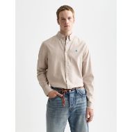 Picture of SCOTCH&SODA MEN'S SEASONAL CORE SOLID OXFORD REGULAR-FIT SHIRT IN MEDIUM BEIGE 4