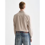 Picture of SCOTCH&SODA MEN'S SEASONAL CORE SOLID OXFORD REGULAR-FIT SHIRT IN MEDIUM BEIGE 5