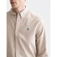 Picture of SCOTCH&SODA MEN'S SEASONAL CORE SOLID OXFORD REGULAR-FIT SHIRT IN MEDIUM BEIGE 6